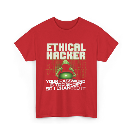 Ethical Hacker Hacking Art T-Shirt - Red