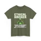 Ethical Hacker Hacking Art T-Shirt - Military Green