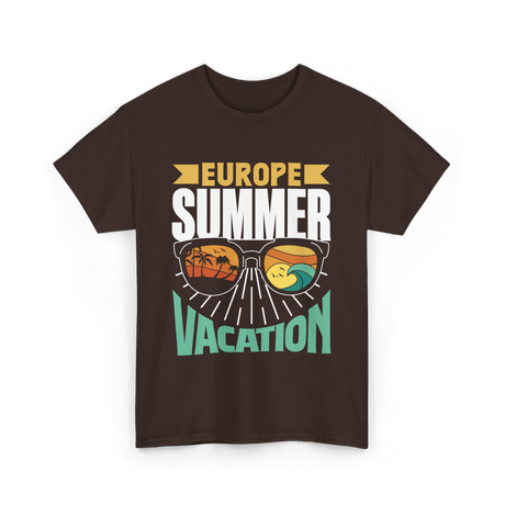 Europe Summer Vacation Travel T-Shirt - Dark Chocolate