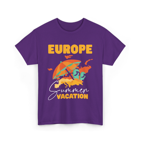 Europe Summer Vacation Travel T-Shirt - Purple