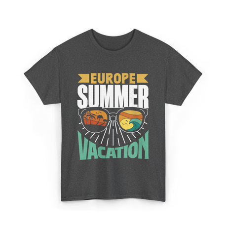 Europe Summer Vacation Travel T-Shirt - Dark Heather