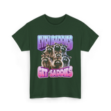 Even Baddies Get Saddies Raccoons T-Shirt - Forest Green