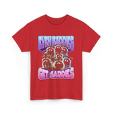 Even Baddies Get Saddies Raccoons T-Shirt - Red