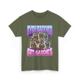 Even Baddies Get Saddies Raccoons T-Shirt - Military Green