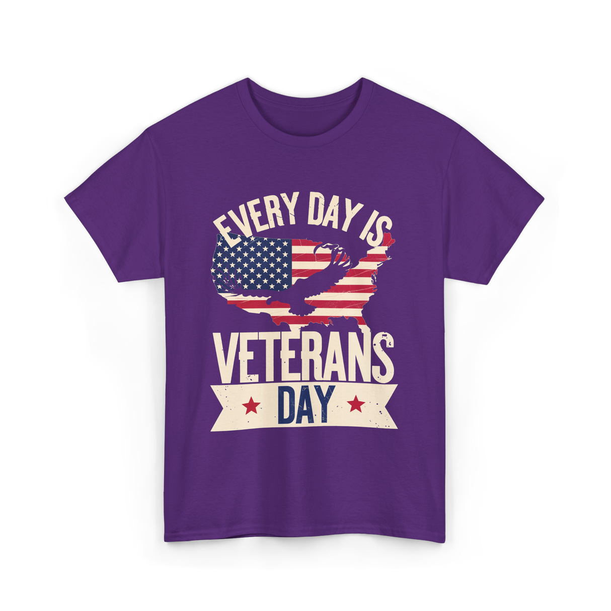 Every Day Is Veterans Day Patriotic T-Shirt - Purple