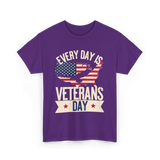 Every Day Is Veterans Day Patriotic T-Shirt - Purple