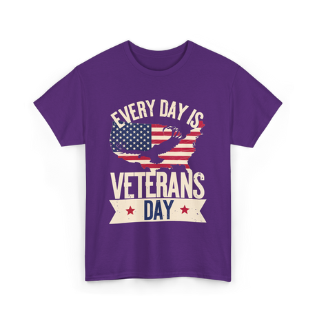 Every Day Is Veterans Day Patriotic T-Shirt - Purple