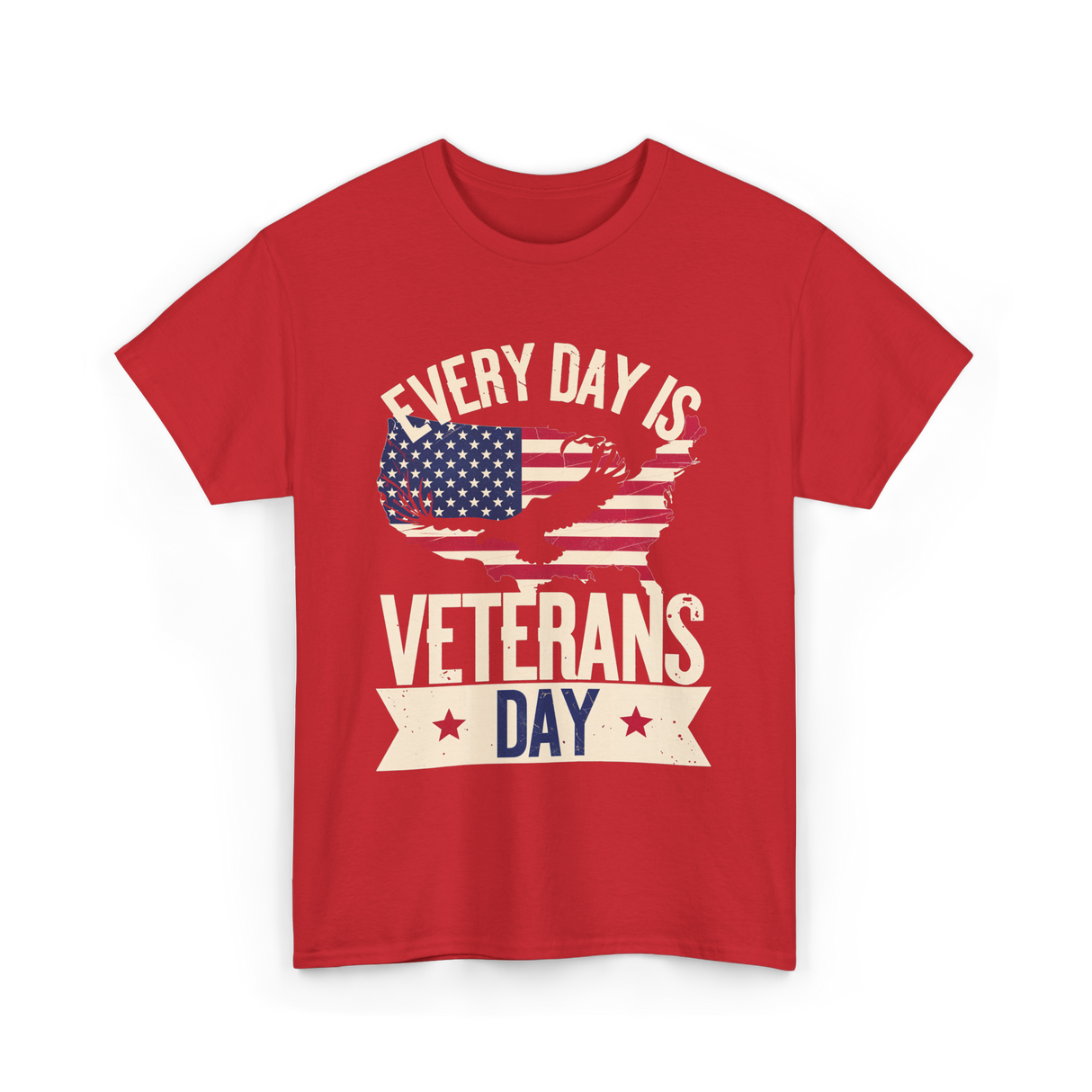 Every Day Is Veterans Day Patriotic T-Shirt - Red