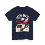 Every Day Is Veterans Day Patriotic T-Shirt - Navy