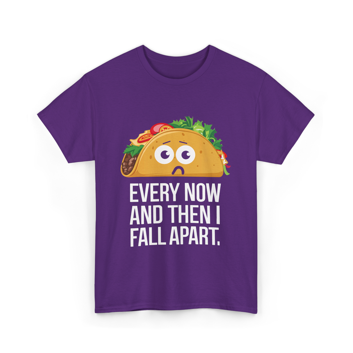 Every Now and Then Taco Foodie T-Shirt - Purple