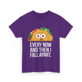 Every Now and Then Taco Foodie T-Shirt - Purple