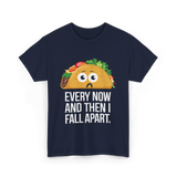 Every Now and Then Taco Foodie T-Shirt - Navy