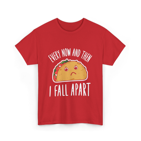 Every Now and Then Taco T-Shirt - Red