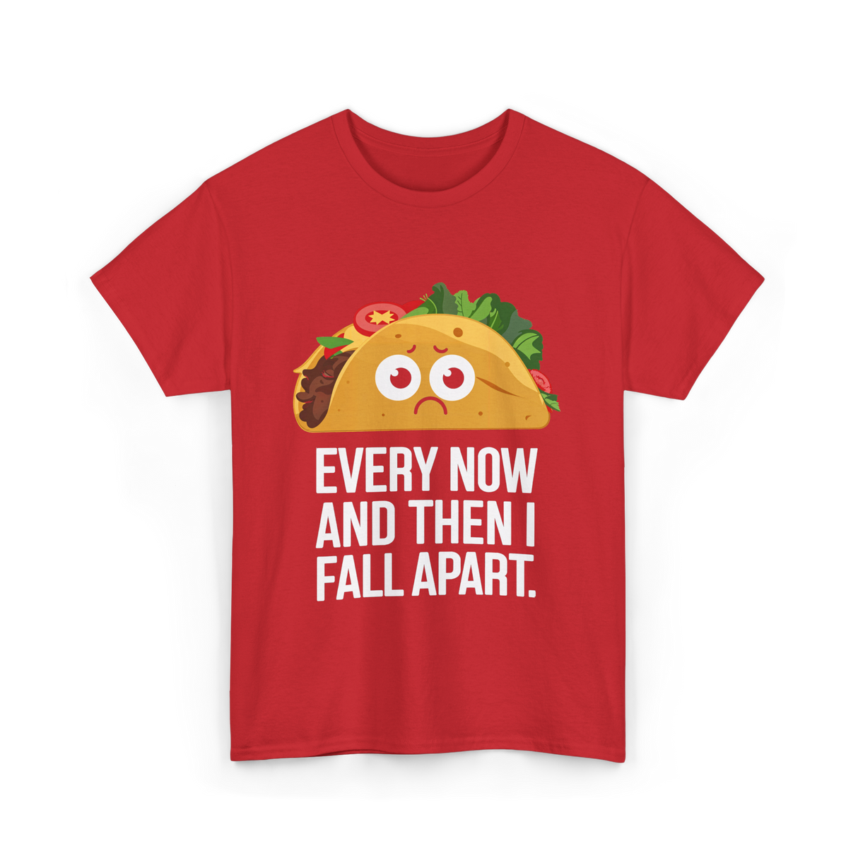 Every Now and Then Taco T-Shirt - Red