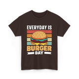 Everyday Is Burger Day Burger T-Shirt - Dark Chocolate