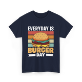 Everyday Is Burger Day Burger T-Shirt - Navy