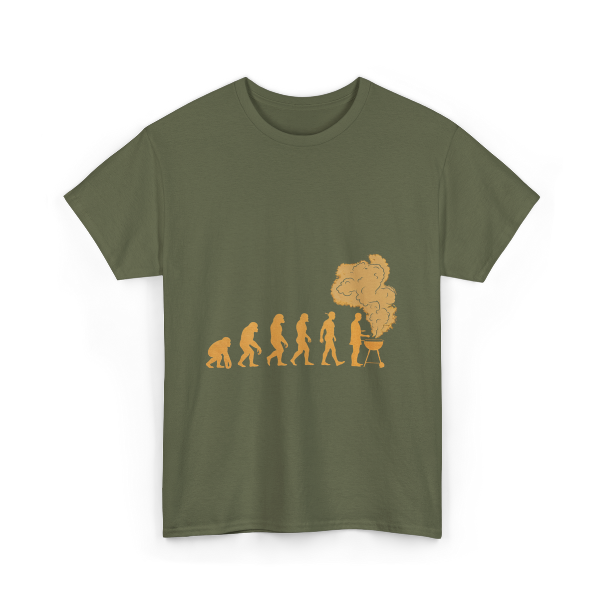 Evolution of Grilling T-Shirt - Military Green