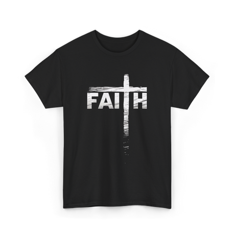 Faith Cross Christian Faith T-Shirt - Black