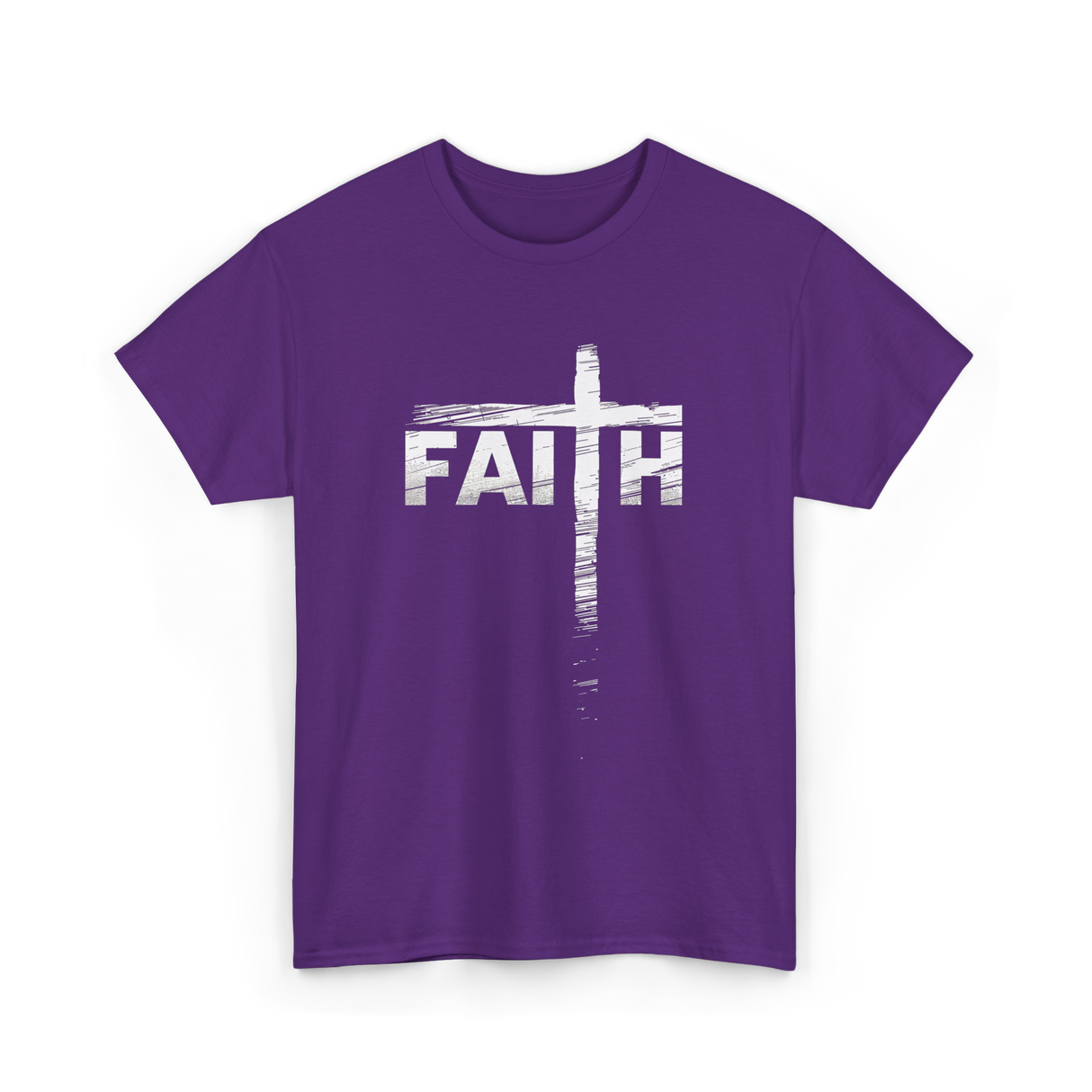 Faith Cross Christian Faith T-Shirt - Purple