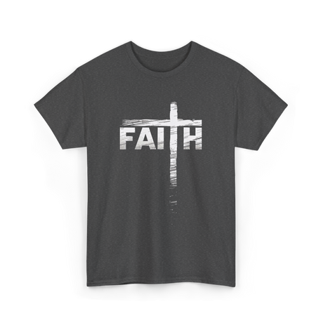 Faith Cross Christian Faith T-Shirt - Dark Heather