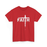 Faith Cross Christian Faith T-Shirt - Red