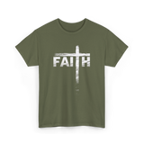 Faith Cross Christian Faith T-Shirt - Military Green