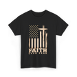 Faith Over Fear American Patriotic T-Shirt - Black