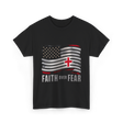 Faith Over Fear Christian Cross T-Shirt - Black