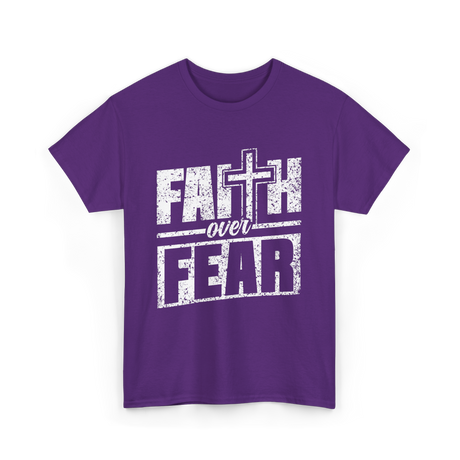 Faith Over Fear Christian Faith T-Shirt - Purple