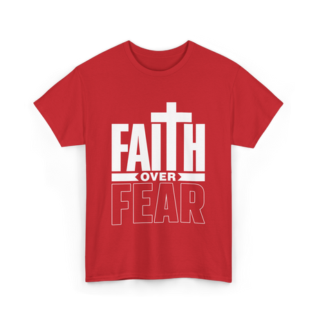 Faith Over Fear Faith T-Shirt - Red