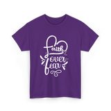 Faith Over Fear Faith T-Shirt - Purple