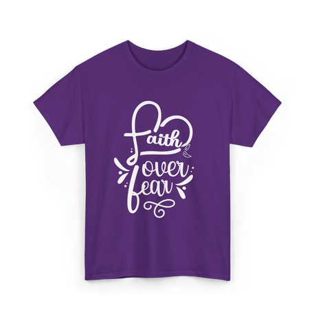 Faith Over Fear Faith T-Shirt - Purple