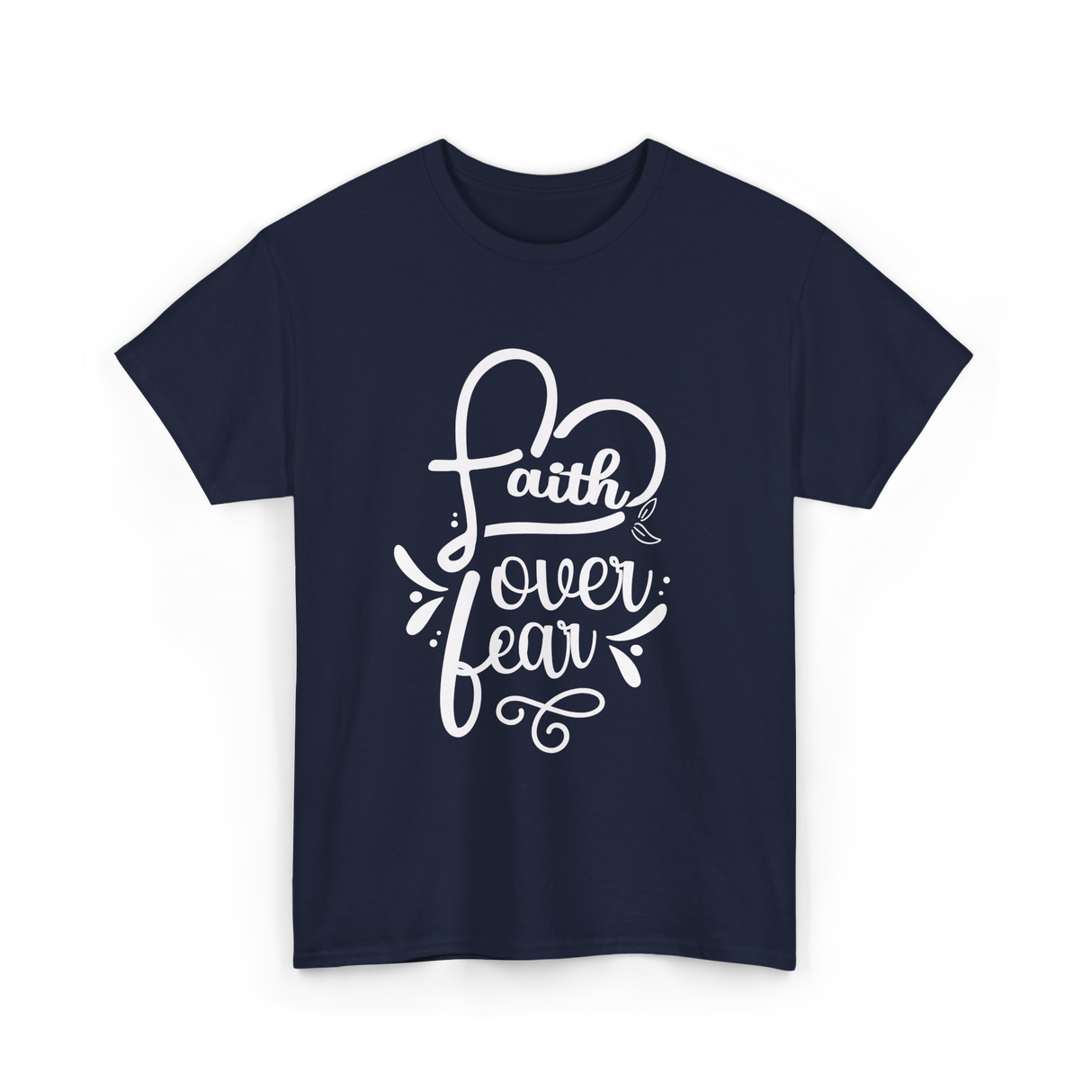 Faith Over Fear Faith T-Shirt - Navy