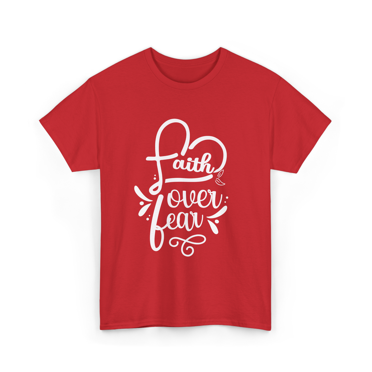 Faith Over Fear Faith T-Shirt - Red