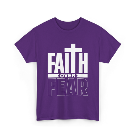 Faith Over Fear Faith T-Shirt - Purple