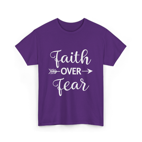 Faith Over Fear Inspirational T-Shirt - Purple