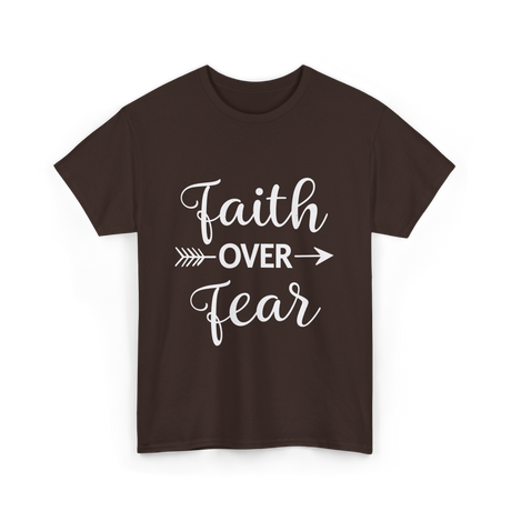 Faith Over Fear Inspirational T-Shirt - Dark Chocolate