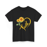 Faith Sunflower Inspiration T-Shirt - Black