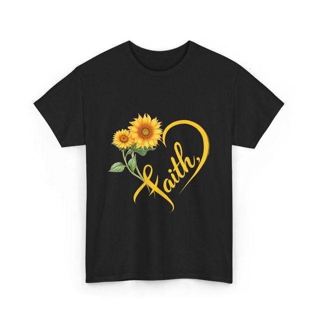 Faith Sunflower Inspiration T-Shirt - Black