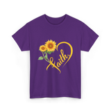 Faith Sunflower Inspiration T-Shirt - Purple