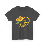 Faith Sunflower Inspiration T-Shirt - Dark Heather