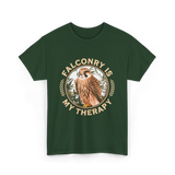 Falconry Is My Therapy Falconer T-Shirt - Forest Green