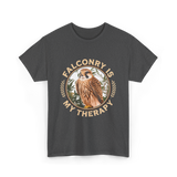 Falconry Is My Therapy Falconer T-Shirt - Dark Heather