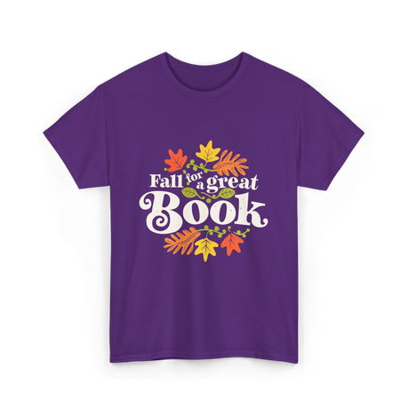 Fall for a Great Book Reading T-Shirt - Purple