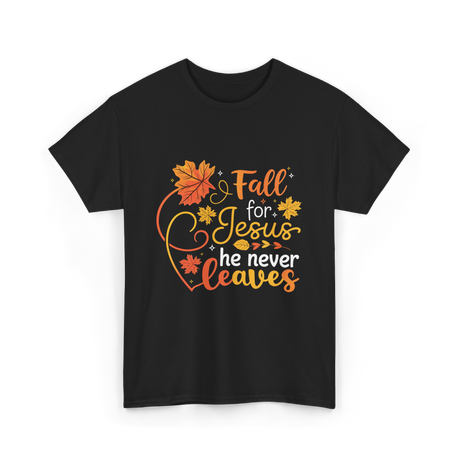 Fall for Jesus Autumn Christian T-Shirt - Black