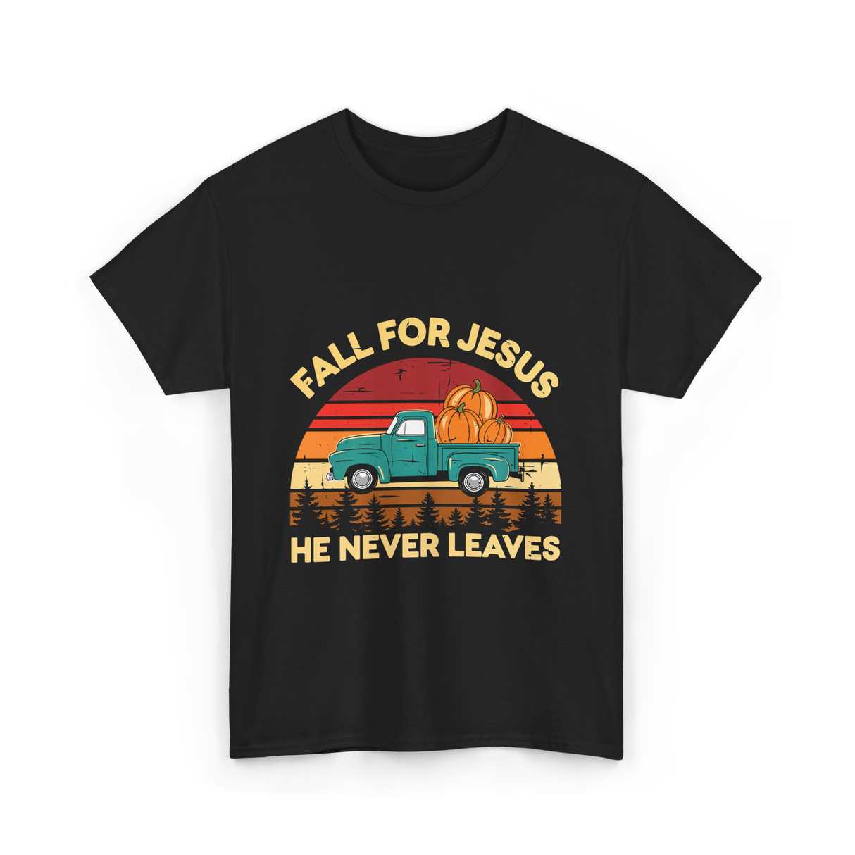 Fall for Jesus Christian Faith T-Shirt - Black