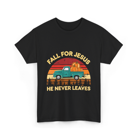 Fall for Jesus Christian Faith T-Shirt - Black