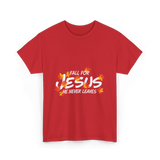 Fall For Jesus Christian Faith T-Shirt - Red