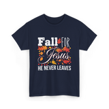 Fall For Jesus Christian T-Shirt - Navy