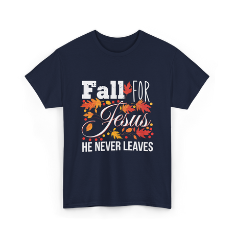 Fall For Jesus Christian T-Shirt - Navy